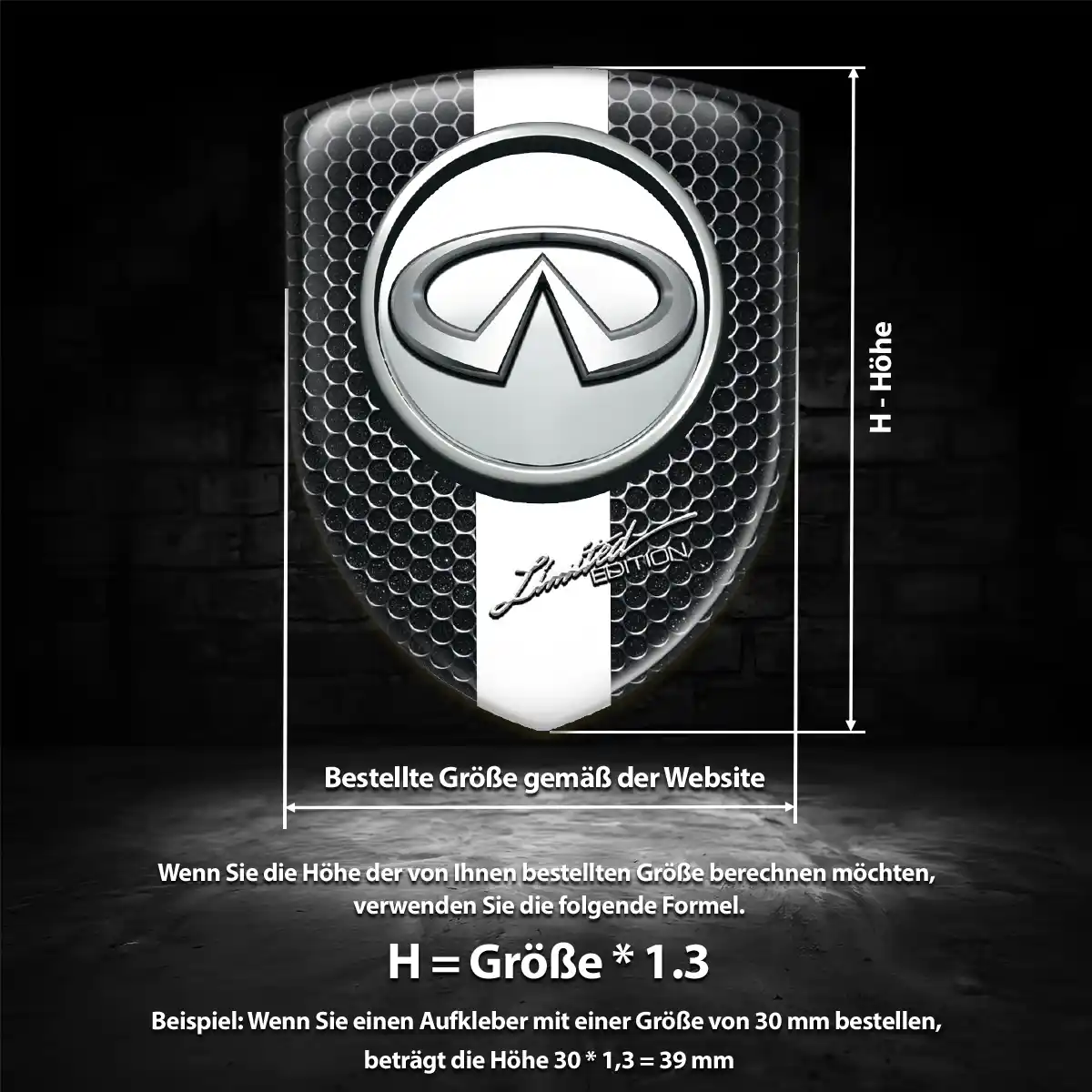 Infiniti Wappen Aufkleber Auto Markenedition