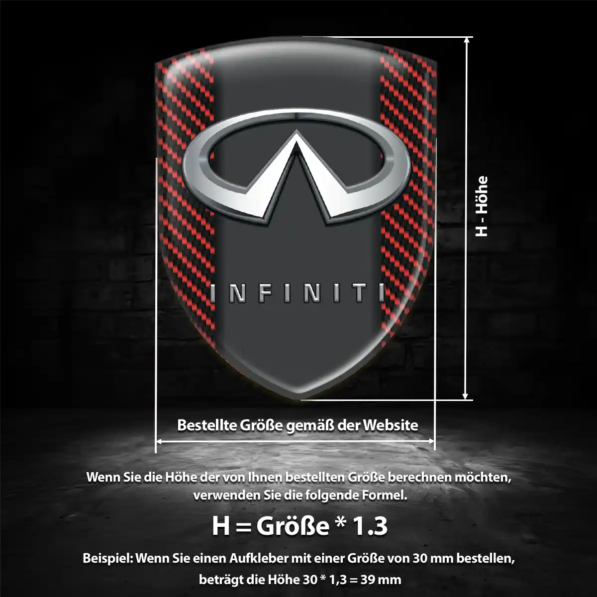 Infiniti Wappen Aufkleber Auto Premiumqualität