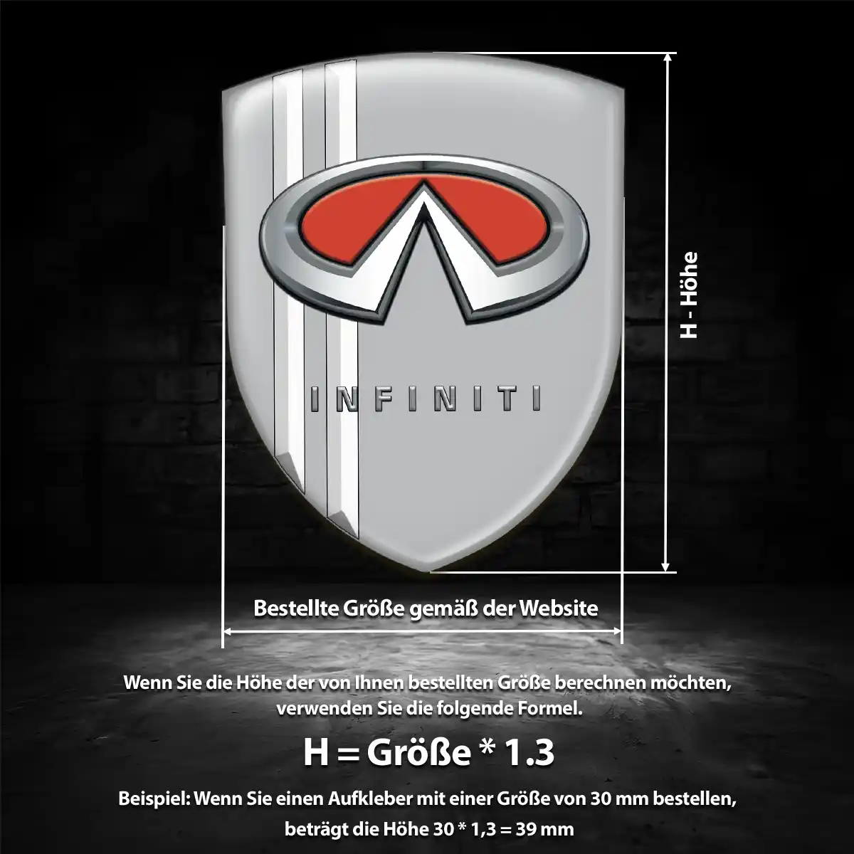 Infiniti Wappen Aufkleber Auto Tuningfahrzeug