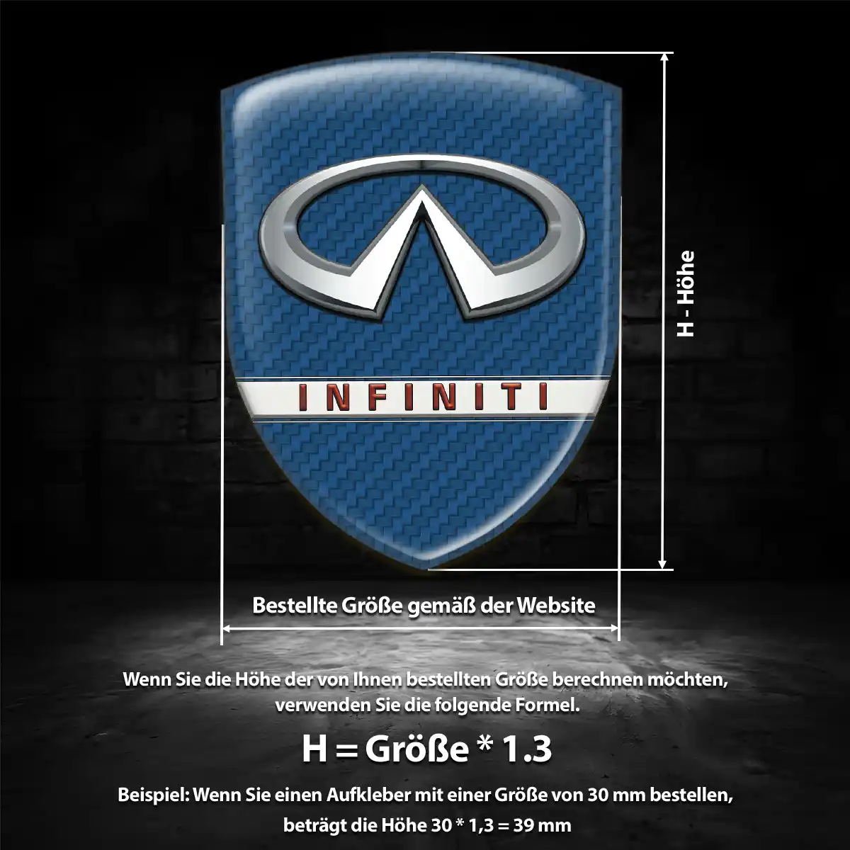 Infiniti Wappen Aufkleber Elegantes Design