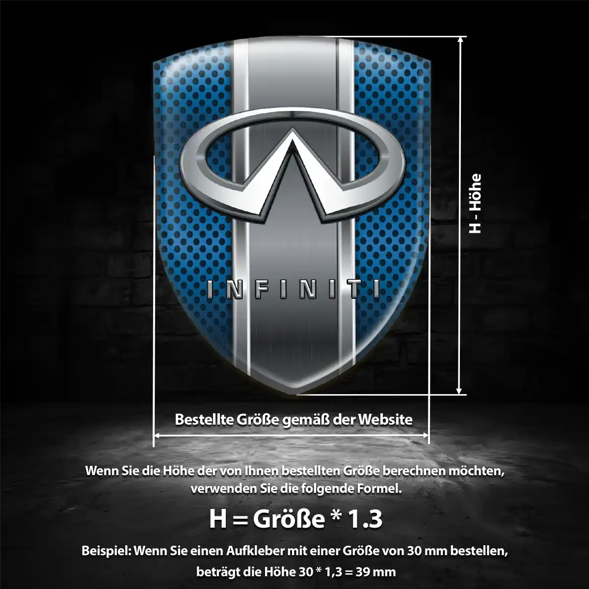 Infiniti Wappen Aufkleber Emblem Anspruchsvolles Design