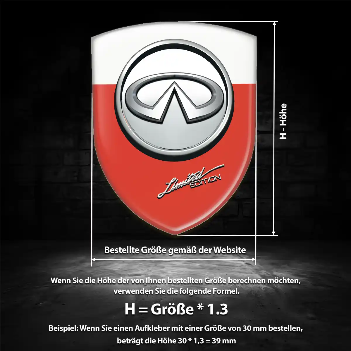 Infiniti Wappen Aufkleber Emblem Auto Überzeugende Qualität