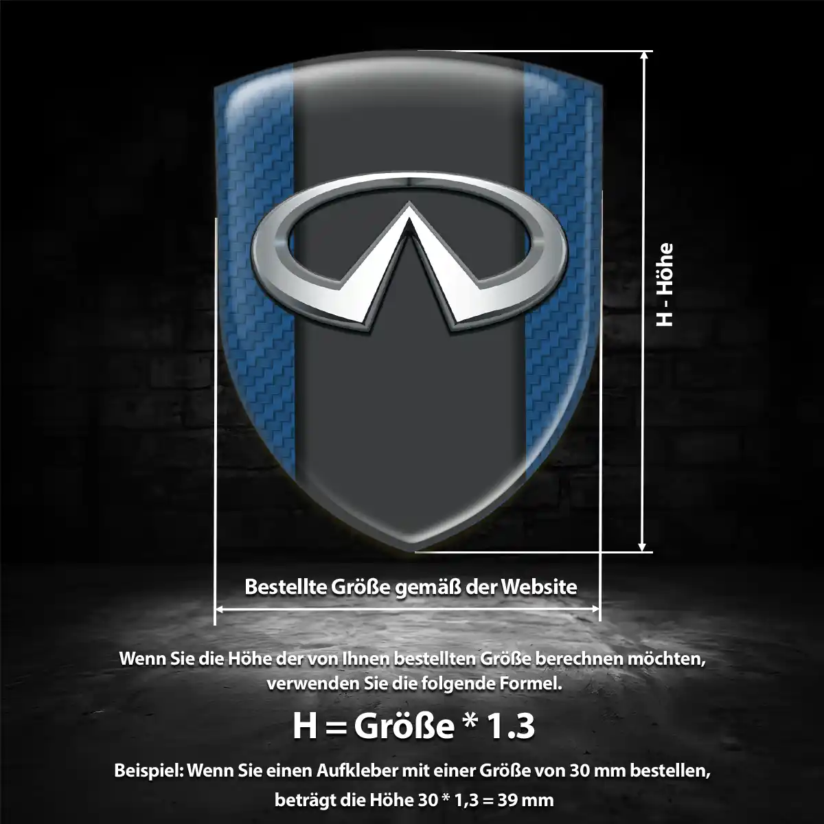 Infiniti Wappen Aufkleber Emblem Auto Edles Design