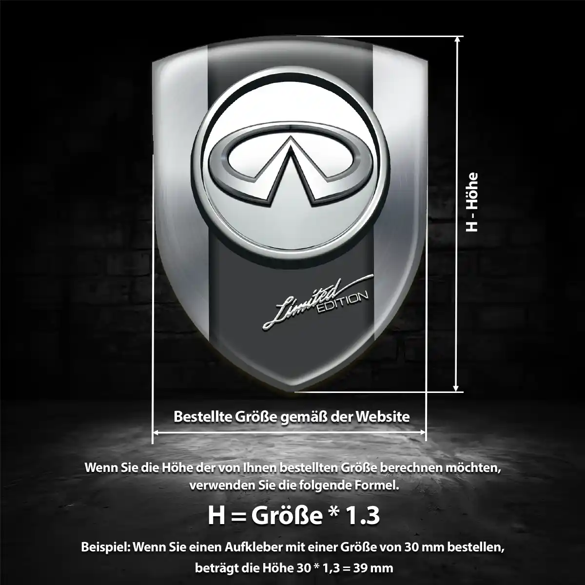 Infiniti Wappen Aufkleber Emblem Auto Exterieurdesign