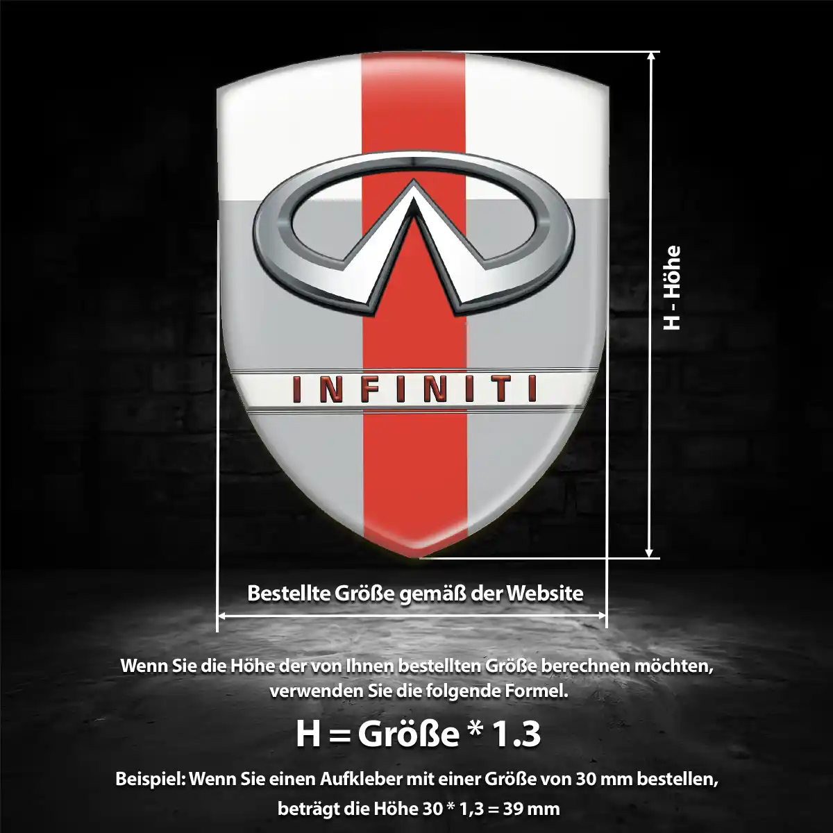 Infiniti Wappen Aufkleber Emblem Auto Limitierte Auflage