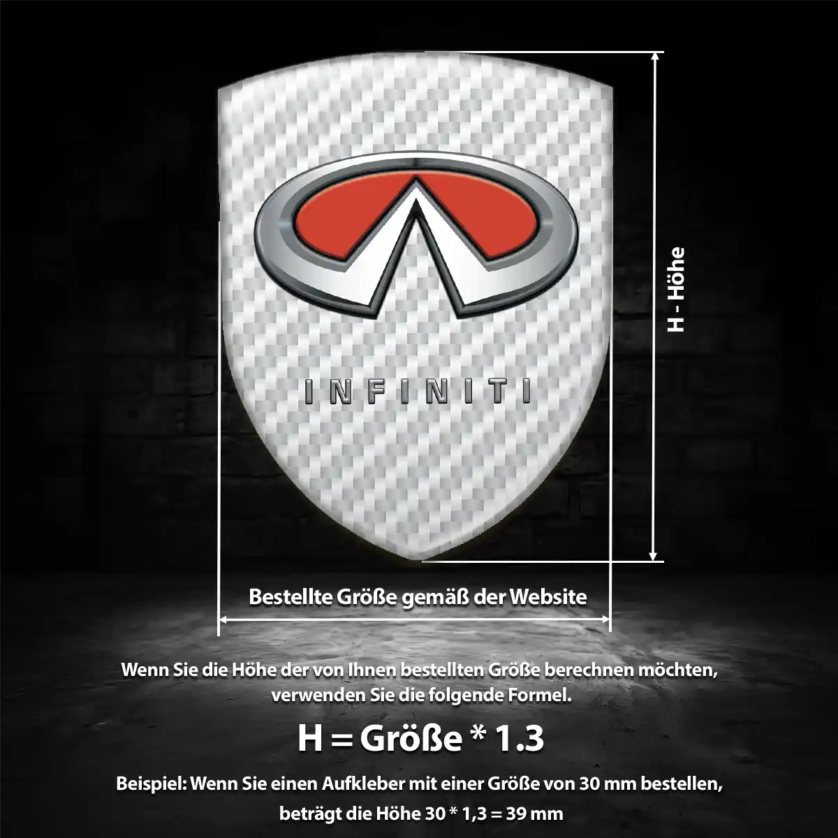 Infiniti Wappen Aufkleber Emblem Auto Markenedition