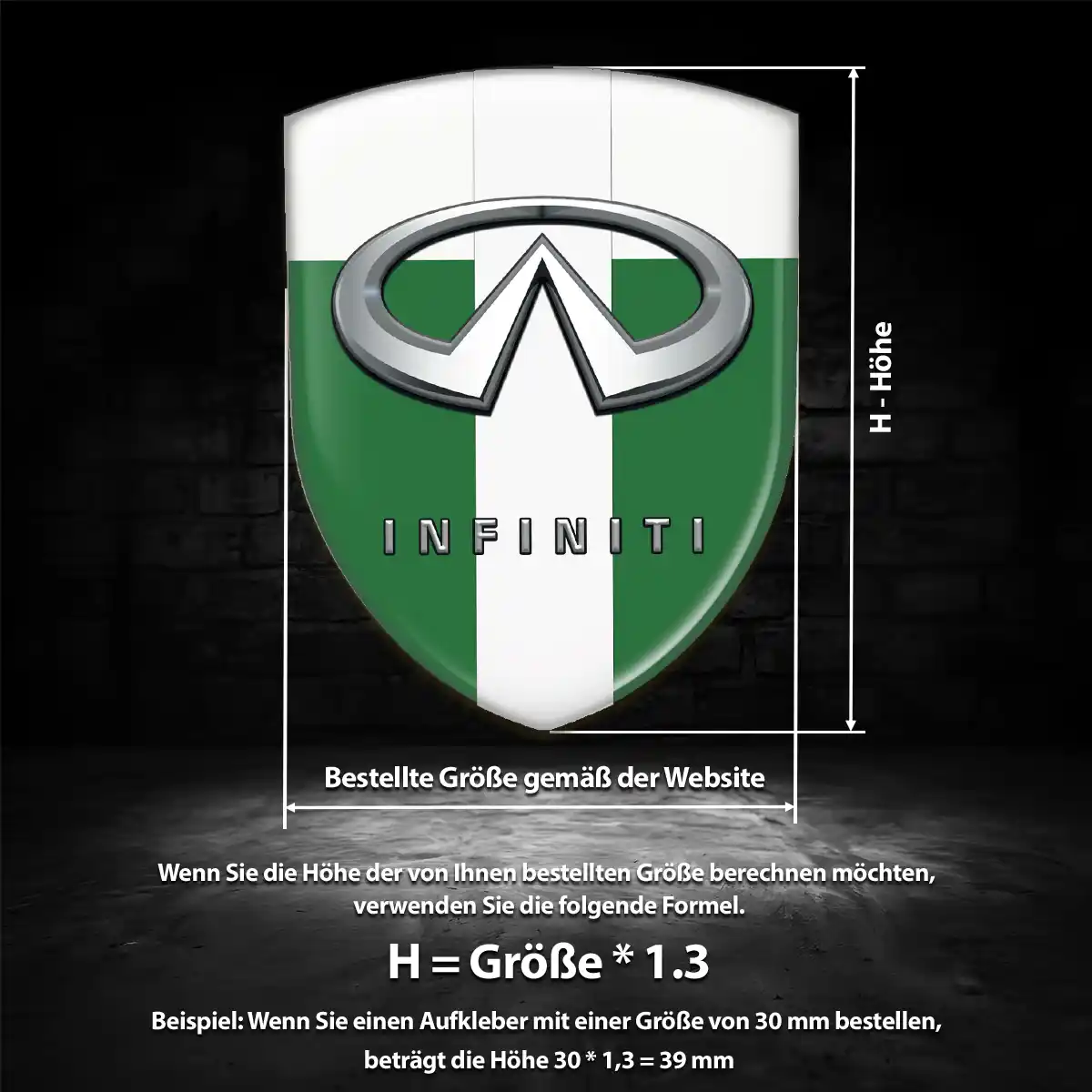 Infiniti Wappen Aufkleber Emblem Auto Premiumqualität