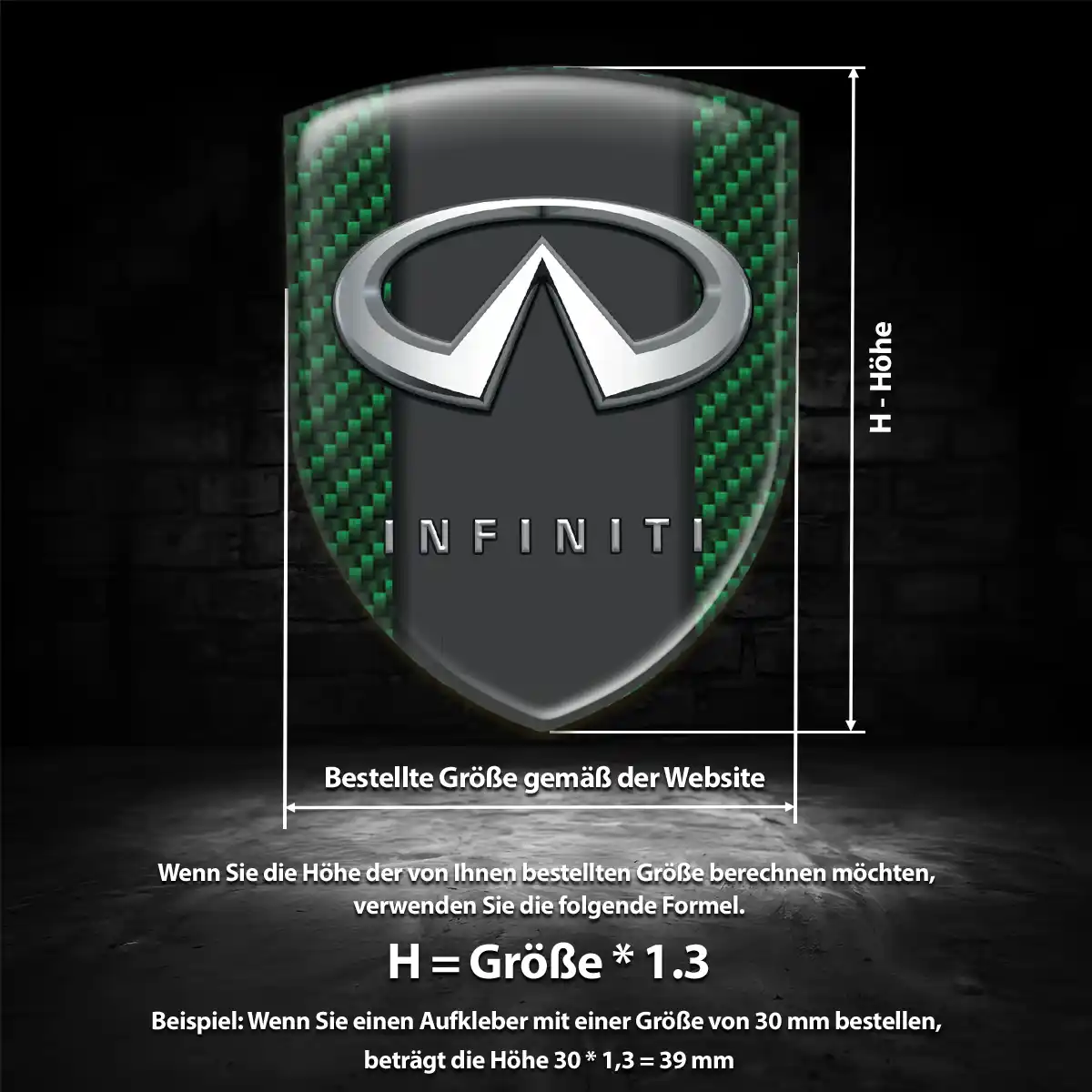 Infiniti Wappen Aufkleber Emblem Elegantes Design