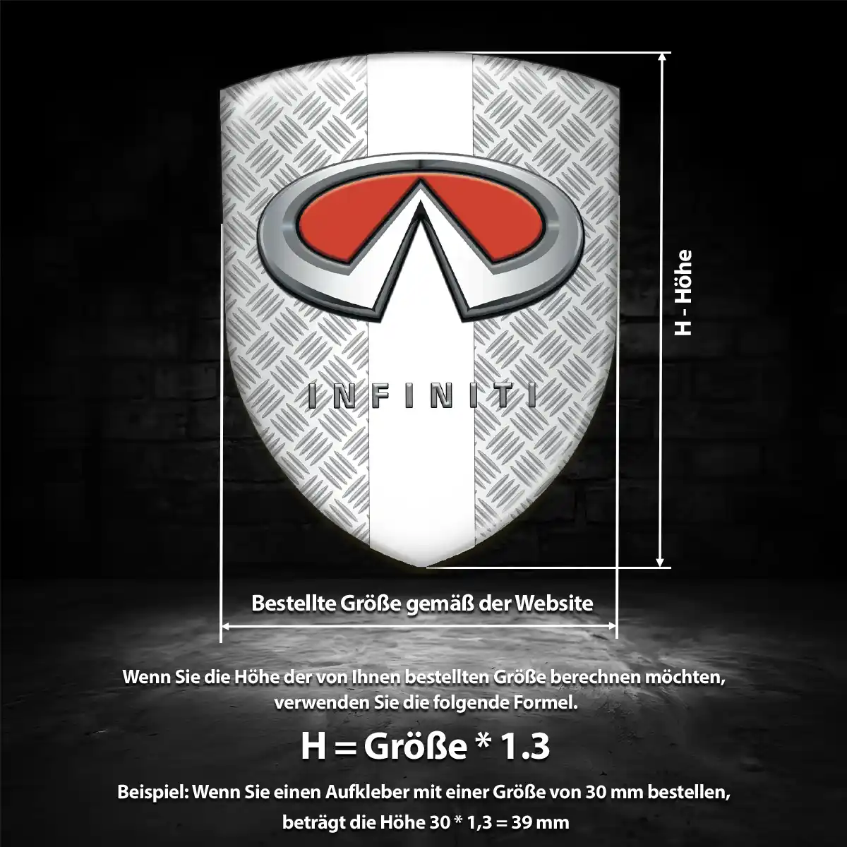 Infiniti Wappen Aufkleber Emblem Erstklassige Qualität
