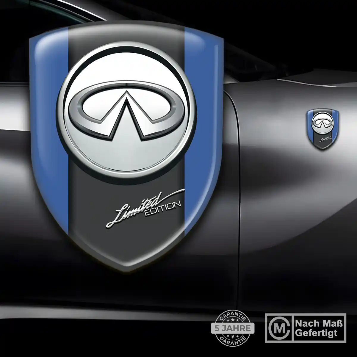 Infiniti Wappen Aufkleber Emblem Hochwertiges Harz