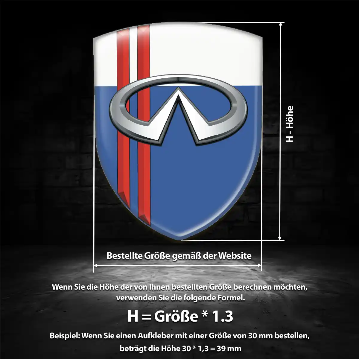 Infiniti Wappen Aufkleber Emblem Limitierte Auflage