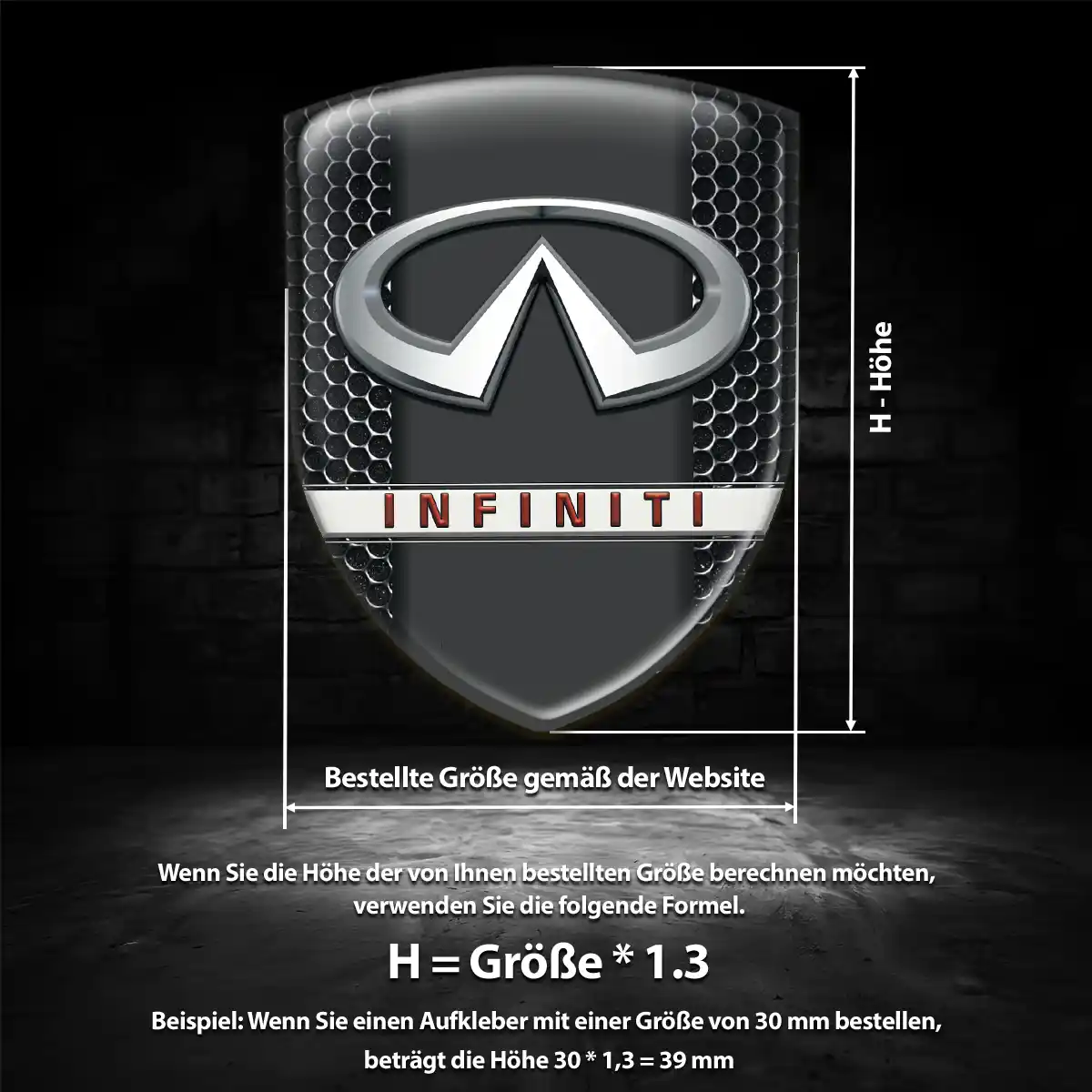 Infiniti Wappen Aufkleber Emblem Markenedition