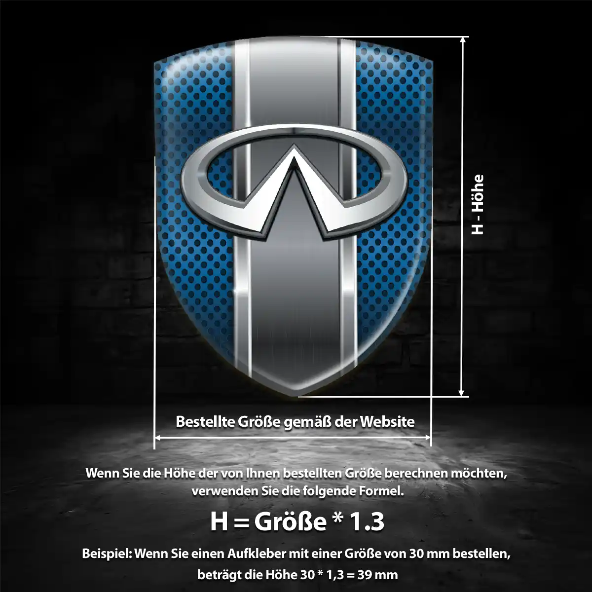 Infiniti Wappen Aufkleber Emblem Modernes Design