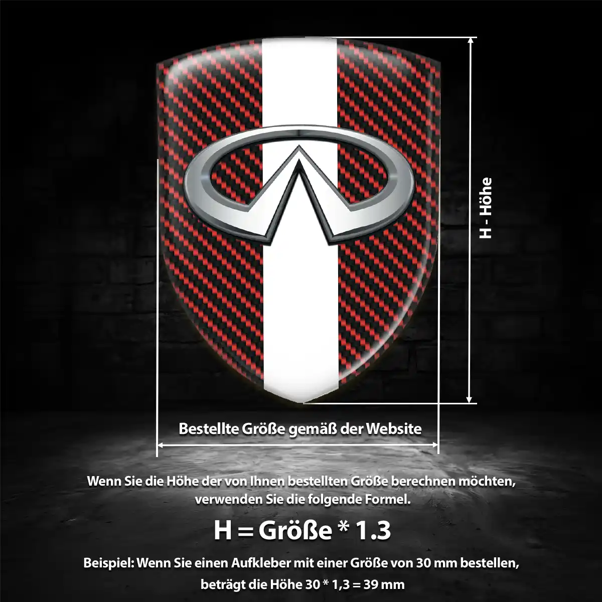 Infiniti Wappen Aufkleber Emblem Stilvolles Design