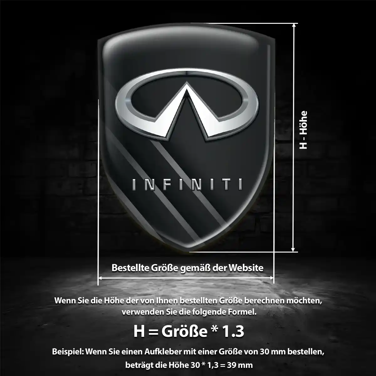 Infiniti Wappen Aufkleber Erstklassige Qualität