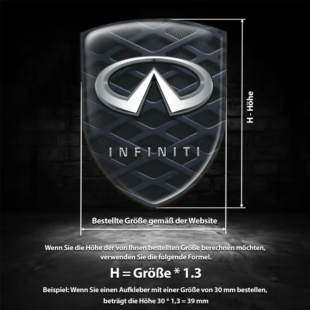Infiniti Wappen Aufkleber Spitzenqualität