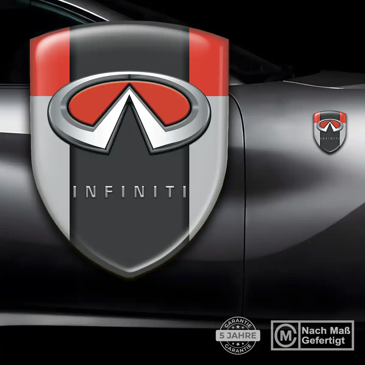 Infiniti Wappen Aufkleber Tuningfahrzeug