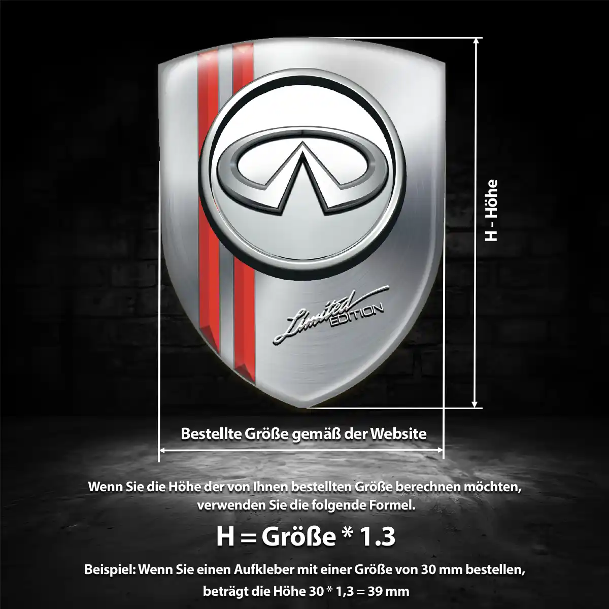 Infiniti Wappen Emblem Aufkleber Auto Überzeugende Qualität