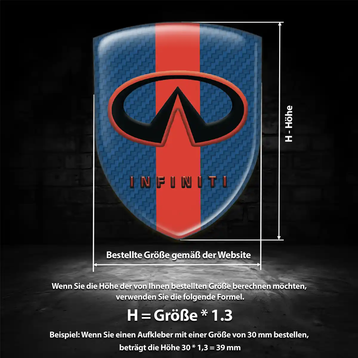 Infiniti Wappen Emblem Aufkleber Auto Edles Design