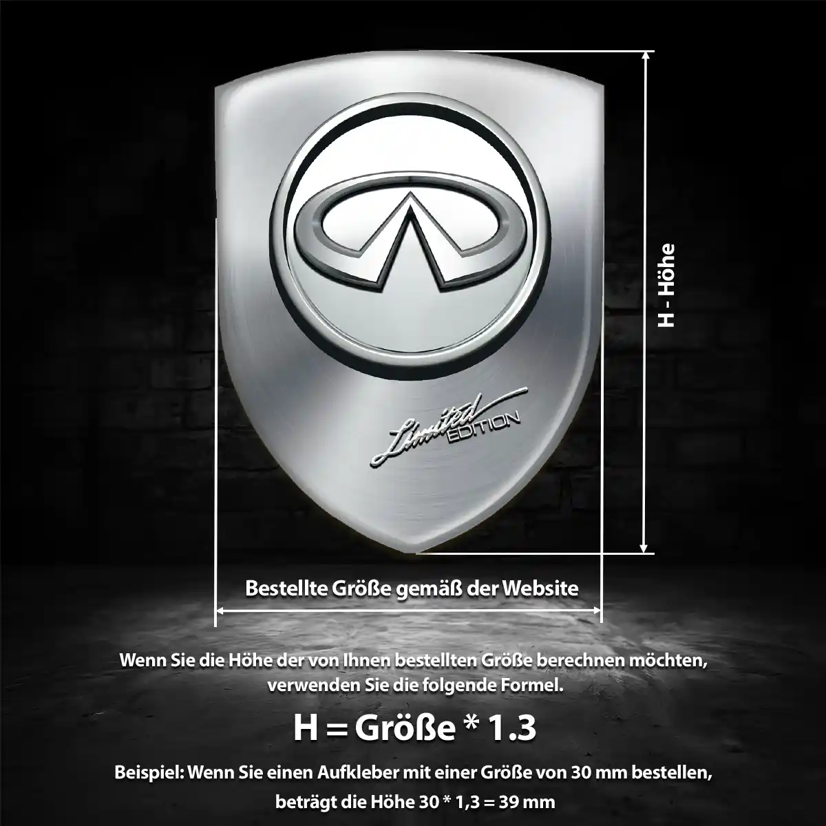 Infiniti Wappen Emblem Aufkleber Auto Elegantes Design