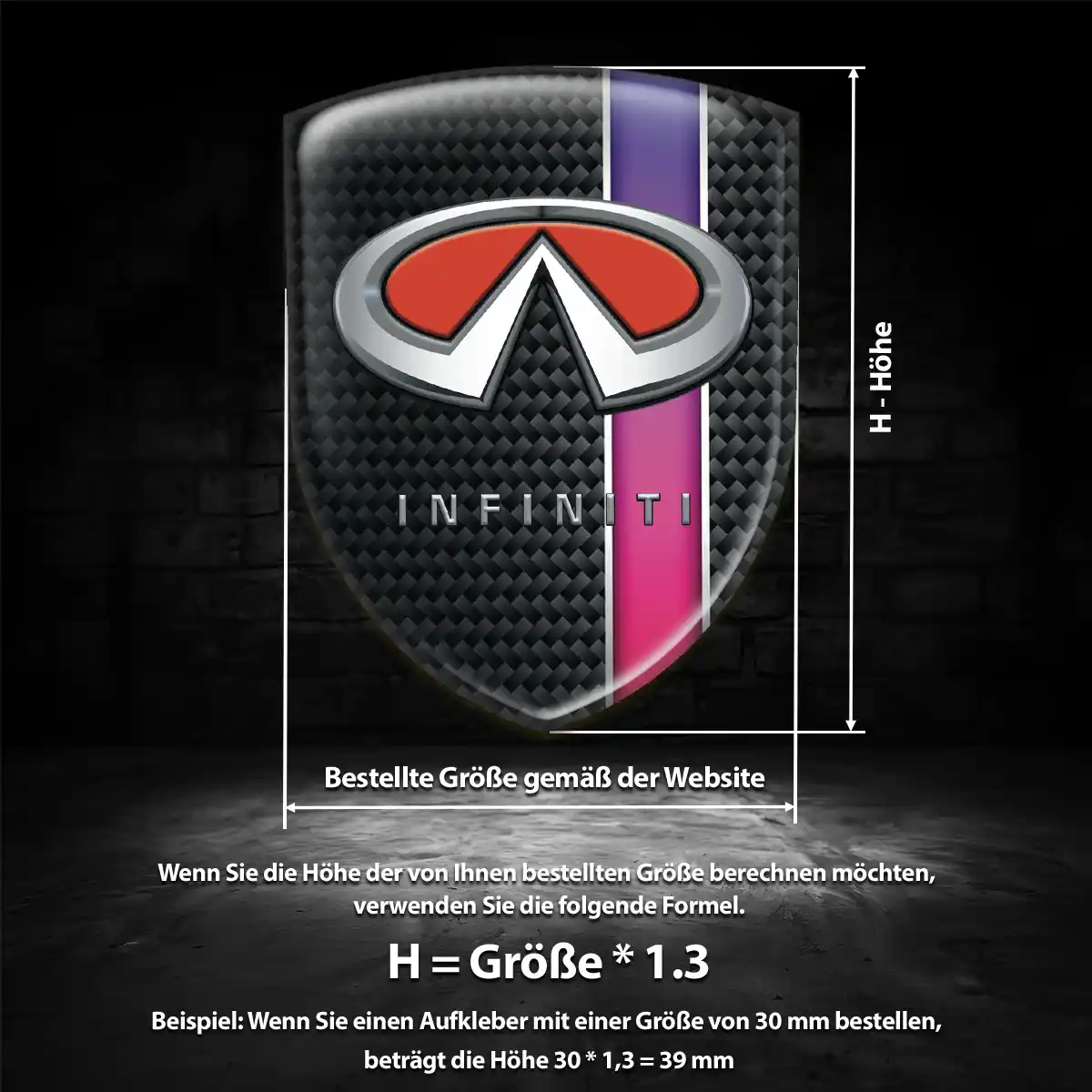 Infiniti Wappen Emblem Aufkleber Auto Exterieurdesign