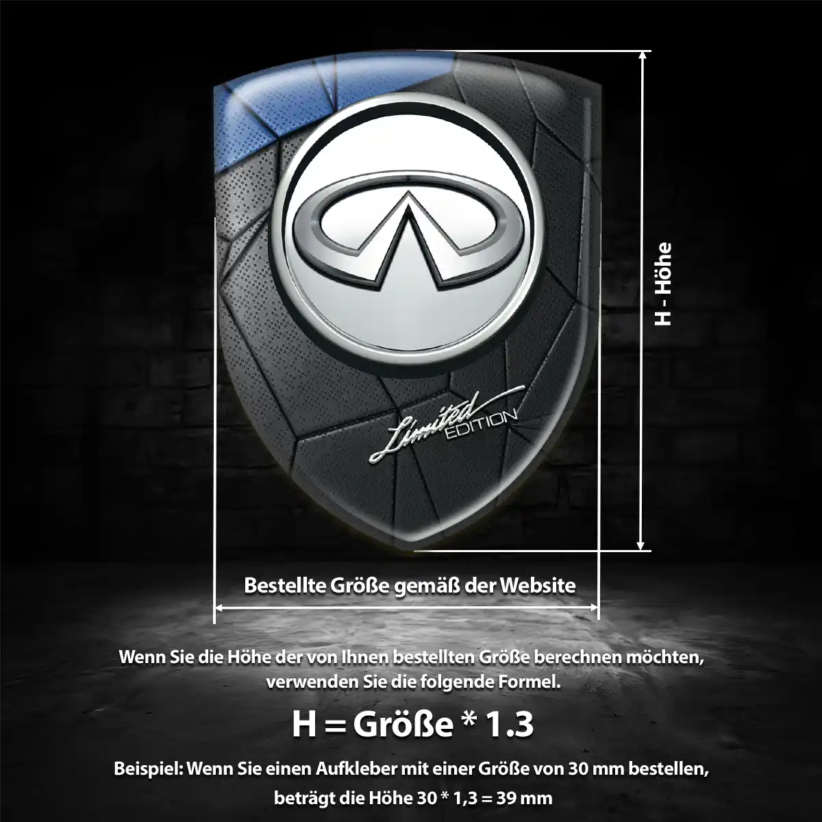 Infiniti Wappen Emblem Aufkleber Auto Höchste Qualität