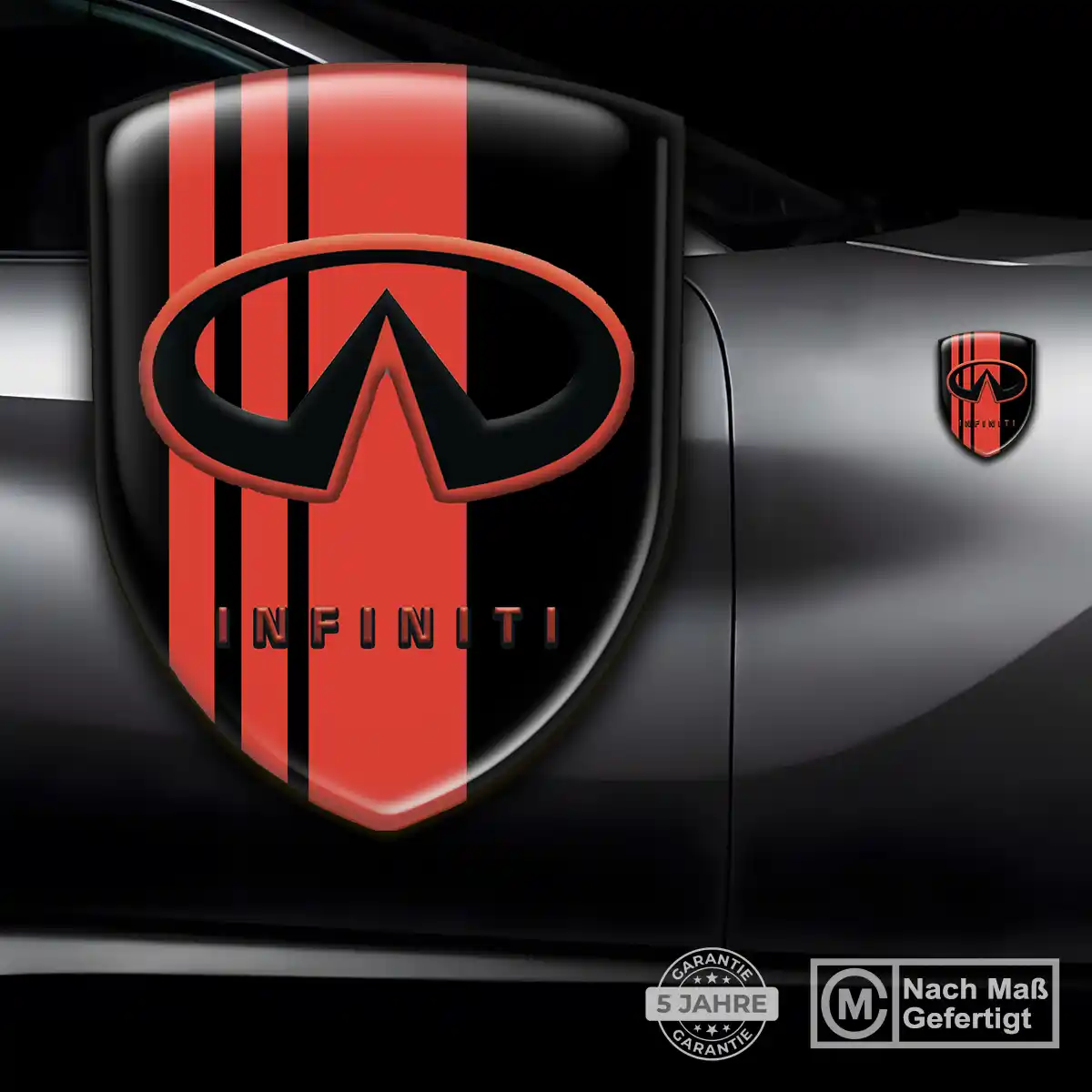 Infiniti Wappen Emblem Aufkleber Auto Hochwertiges Harz