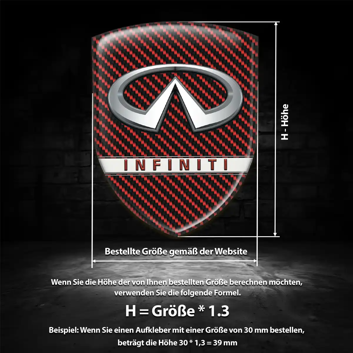 Infiniti Wappen Emblem Aufkleber Auto Limitierte Auflage