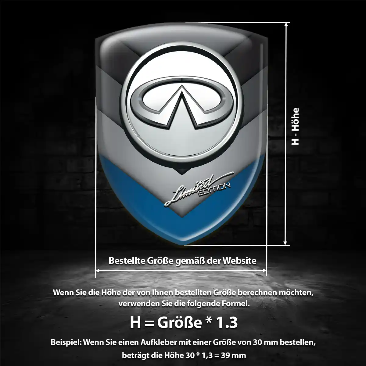 Infiniti Wappen Emblem Aufkleber Auto Markenedition