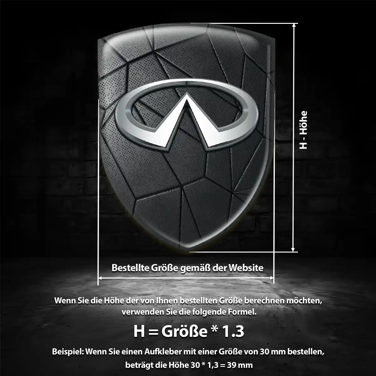 Infiniti Wappen Emblem Aufkleber Auto Premium-Edition