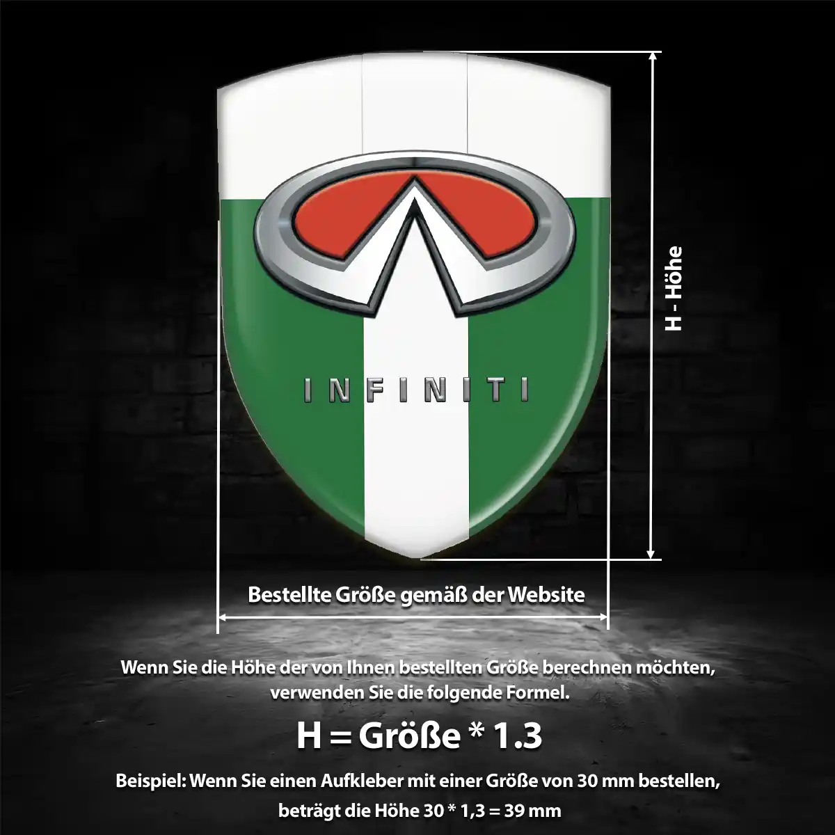 Infiniti Wappen Emblem Aufkleber Auto Premiumqualität