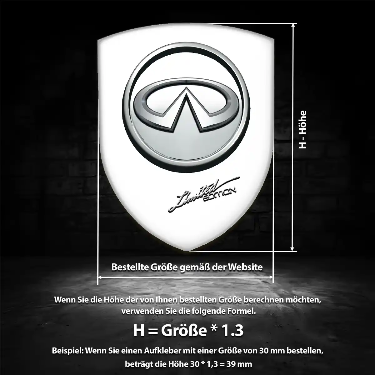 Infiniti Wappen Emblem Aufkleber Auto Spitzenqualität