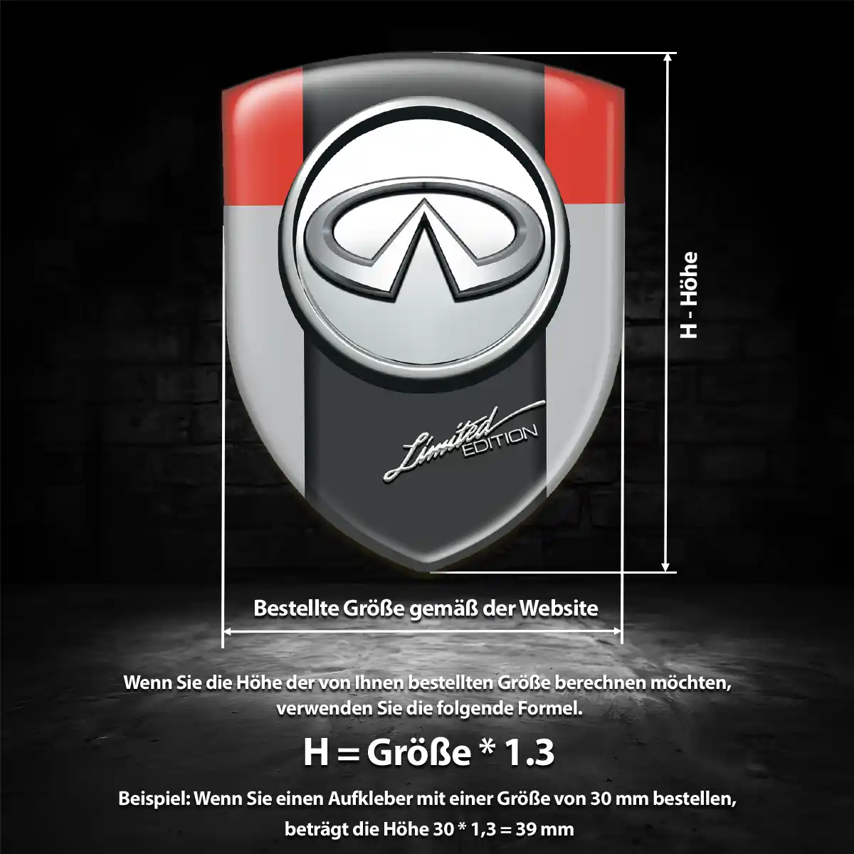 Infiniti Wappen Emblem Aufkleber Auto Stilvolles Design