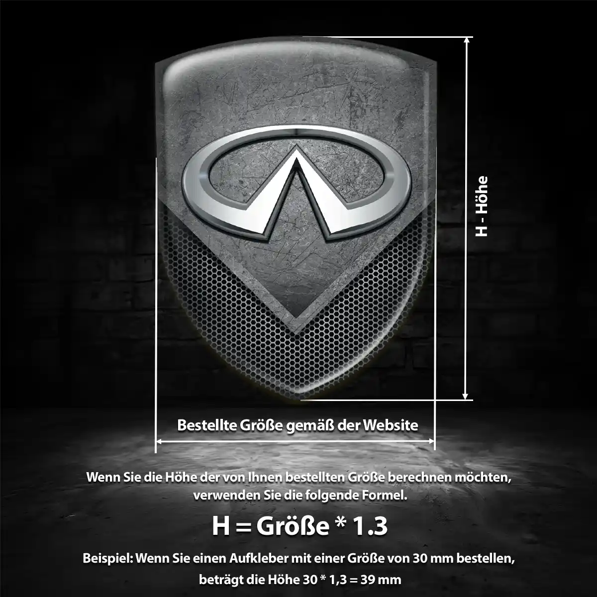 Infiniti Wappen Emblem Aufkleber Auto Tuningfahrzeug