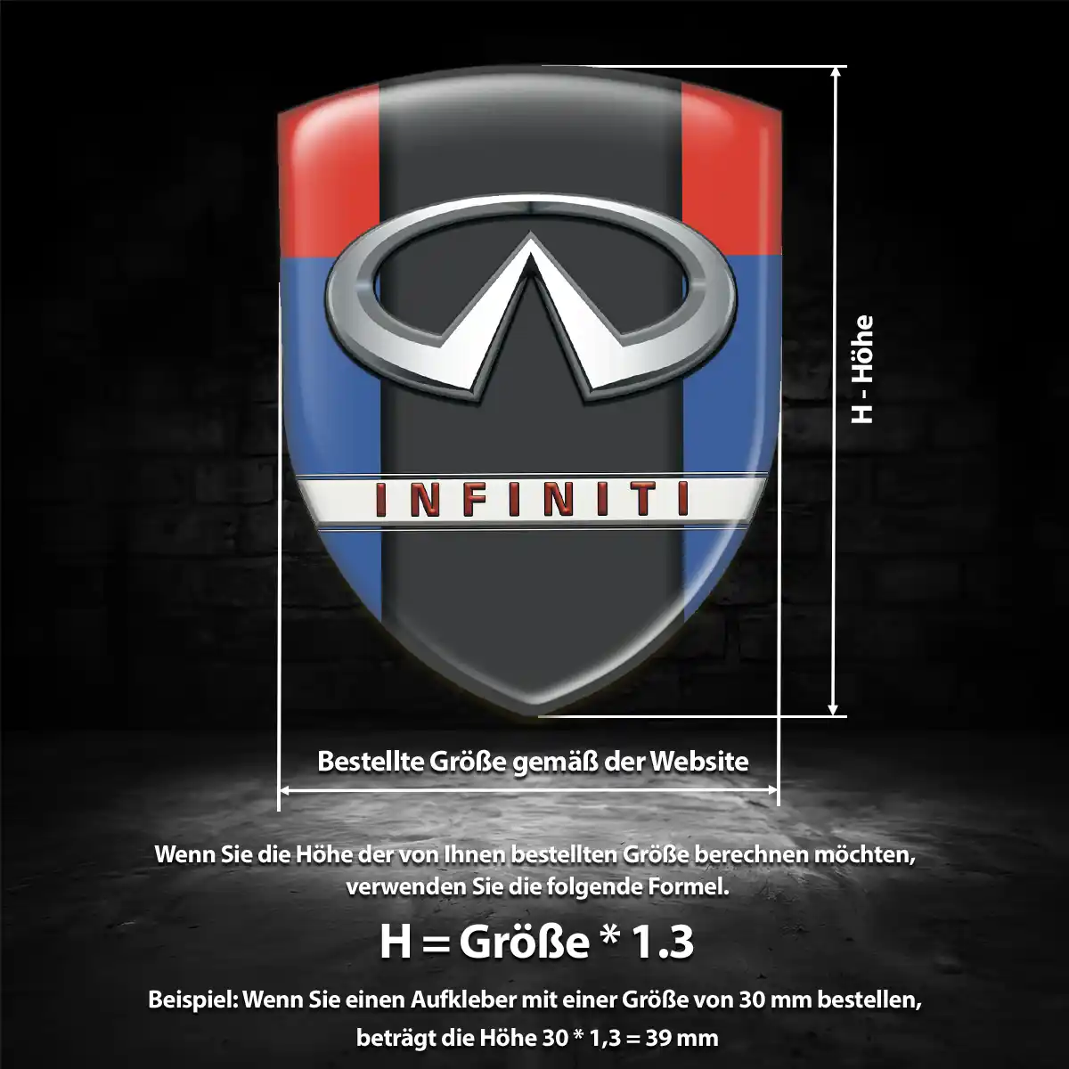Infiniti Wappen Emblem Aufkleber Überzeugende Qualität