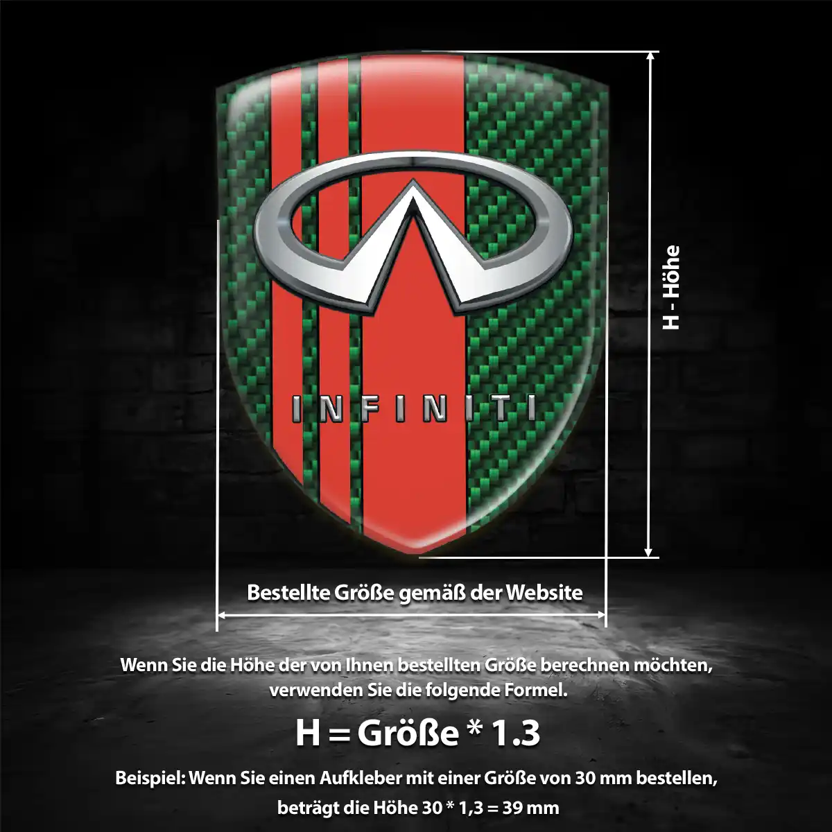 Infiniti Wappen Emblem Aufkleber Elegantes Design