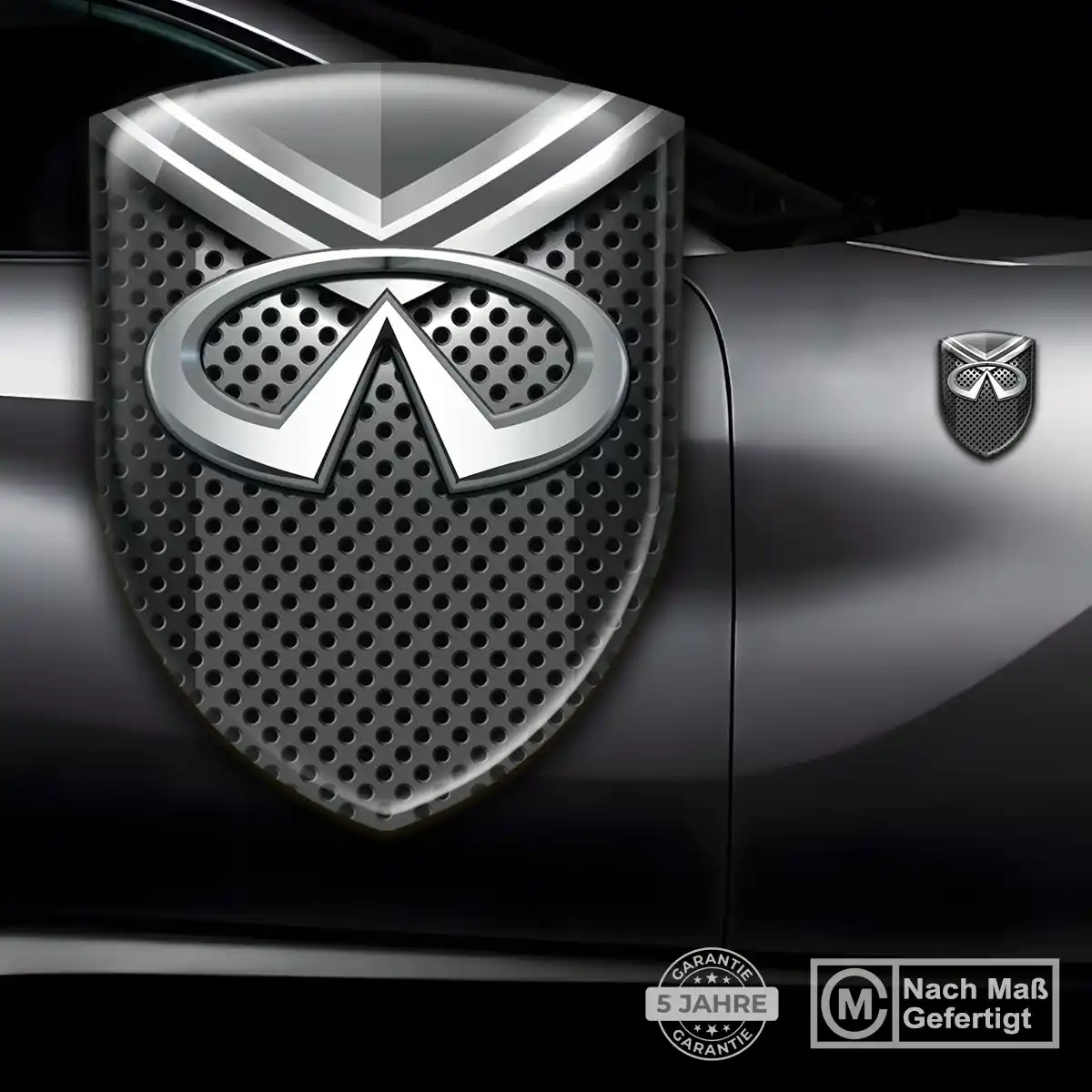 Infiniti Wappen Emblem Aufkleber Hochwertiges Harz