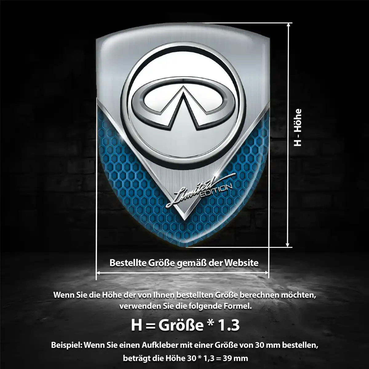 Infiniti Wappen Emblem Aufkleber Hohe Qualität