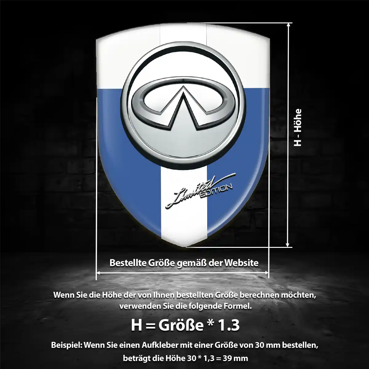 Infiniti Wappen Emblem Aufkleber Stilvolles Design