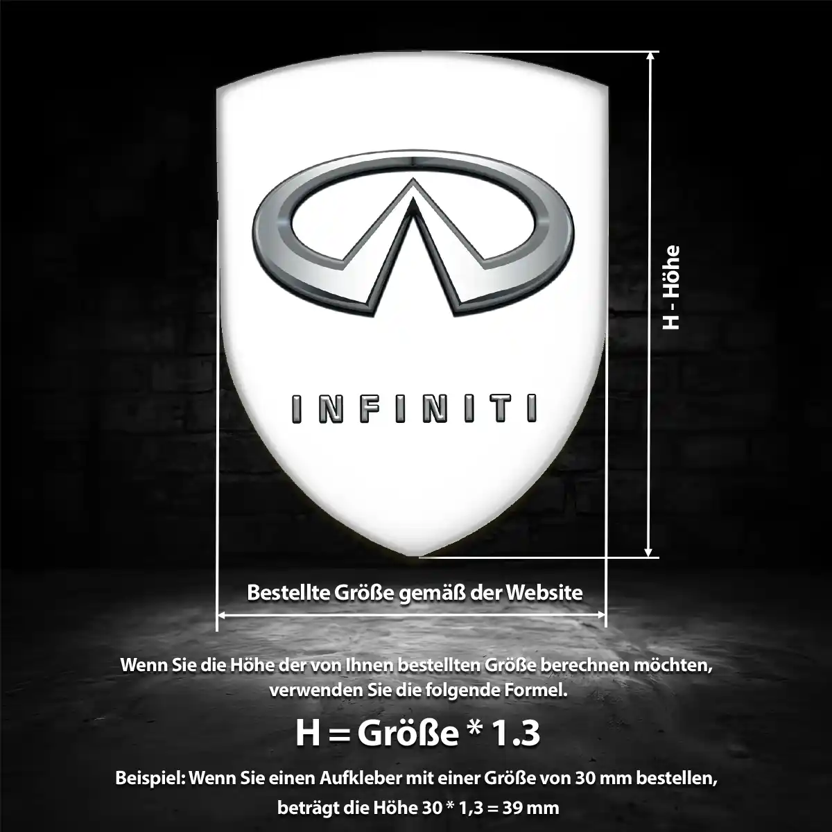 Infiniti Wappen Emblem Auto Erstklassige Qualität