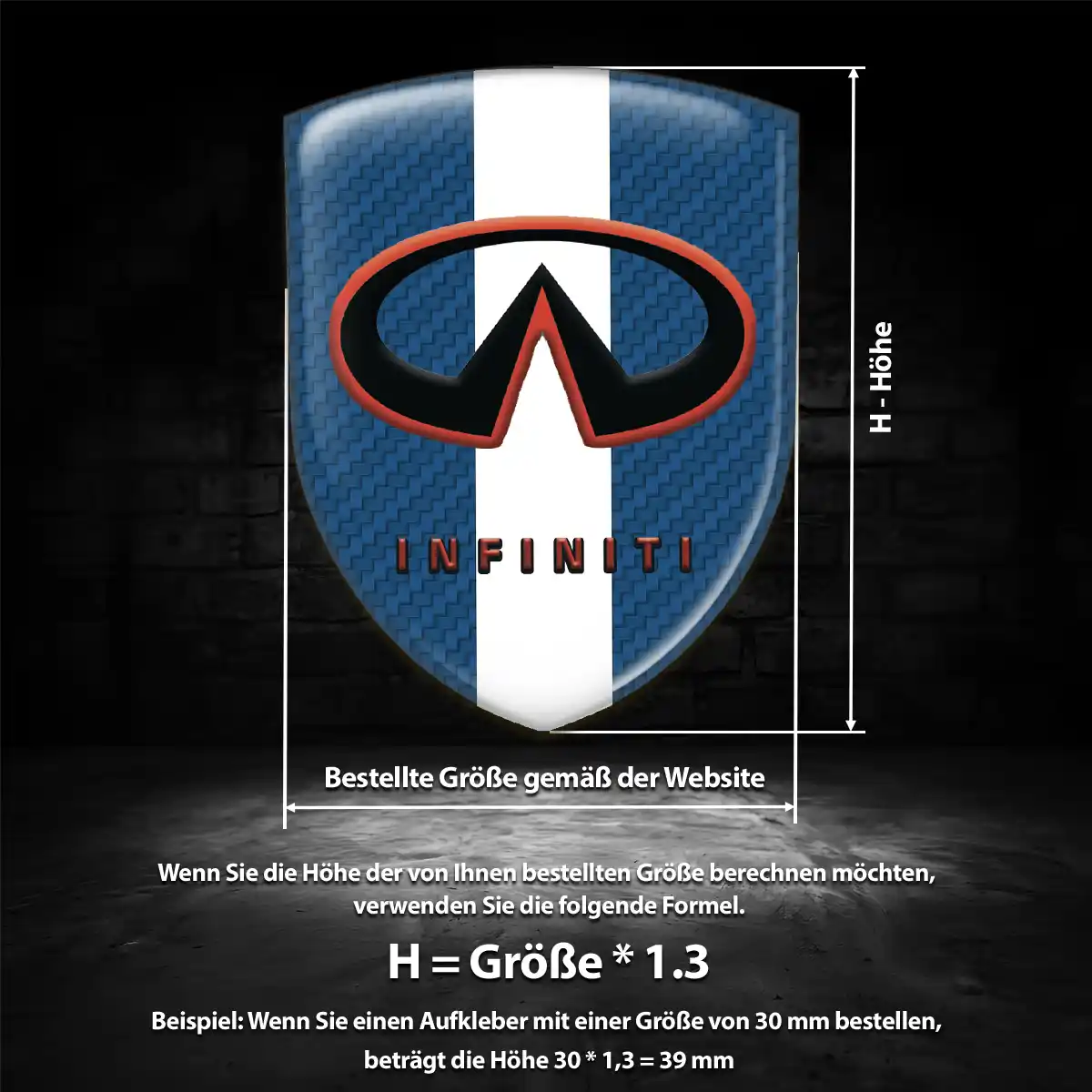 Infiniti Wappen Emblem Auto Premium-Edition