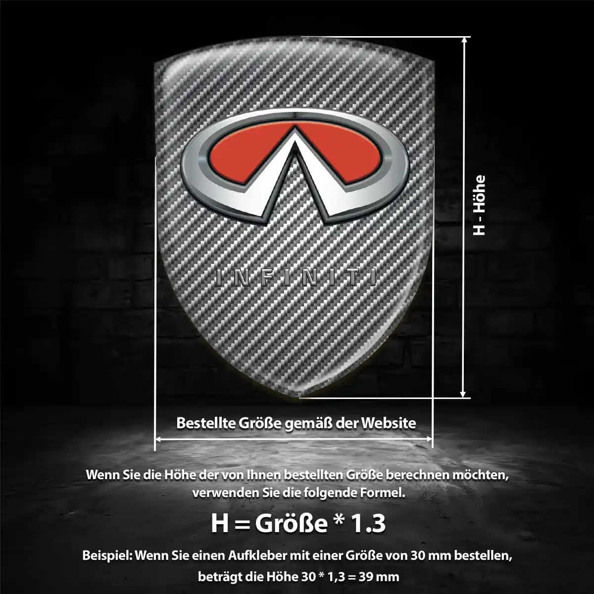 Infiniti Wappen Emblem Hochwertiges Harz