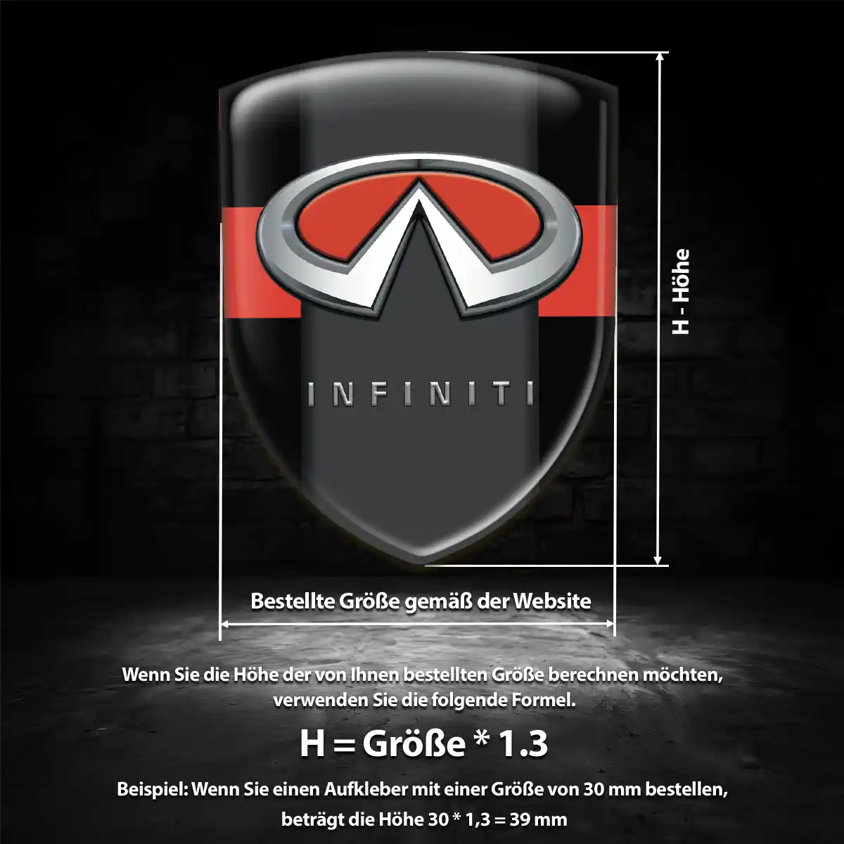 Infiniti Wappen Emblem Interieurdesign