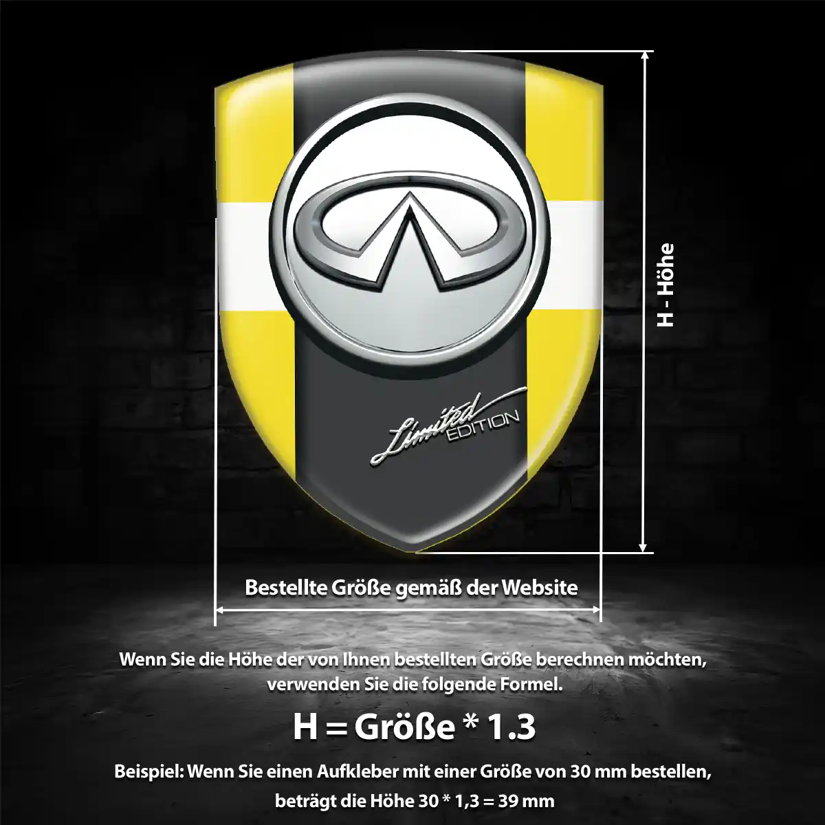Infiniti Wappen Emblem Tuningfahrzeug