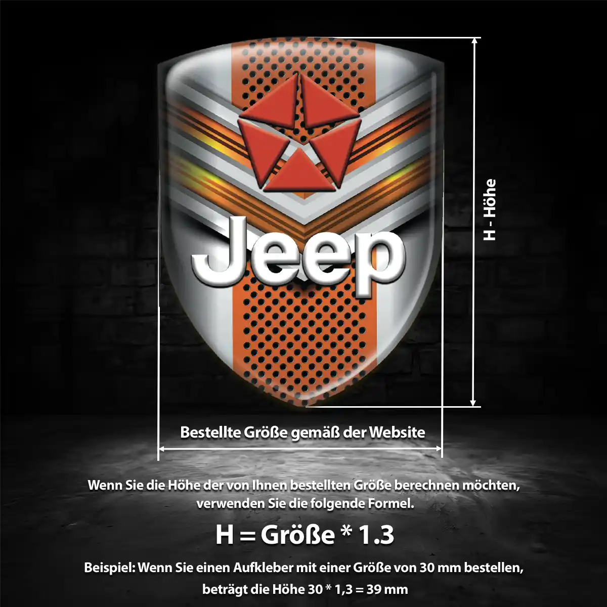 Jeep 3D Gel Aufkleber Auto Anspruchsvolles Design