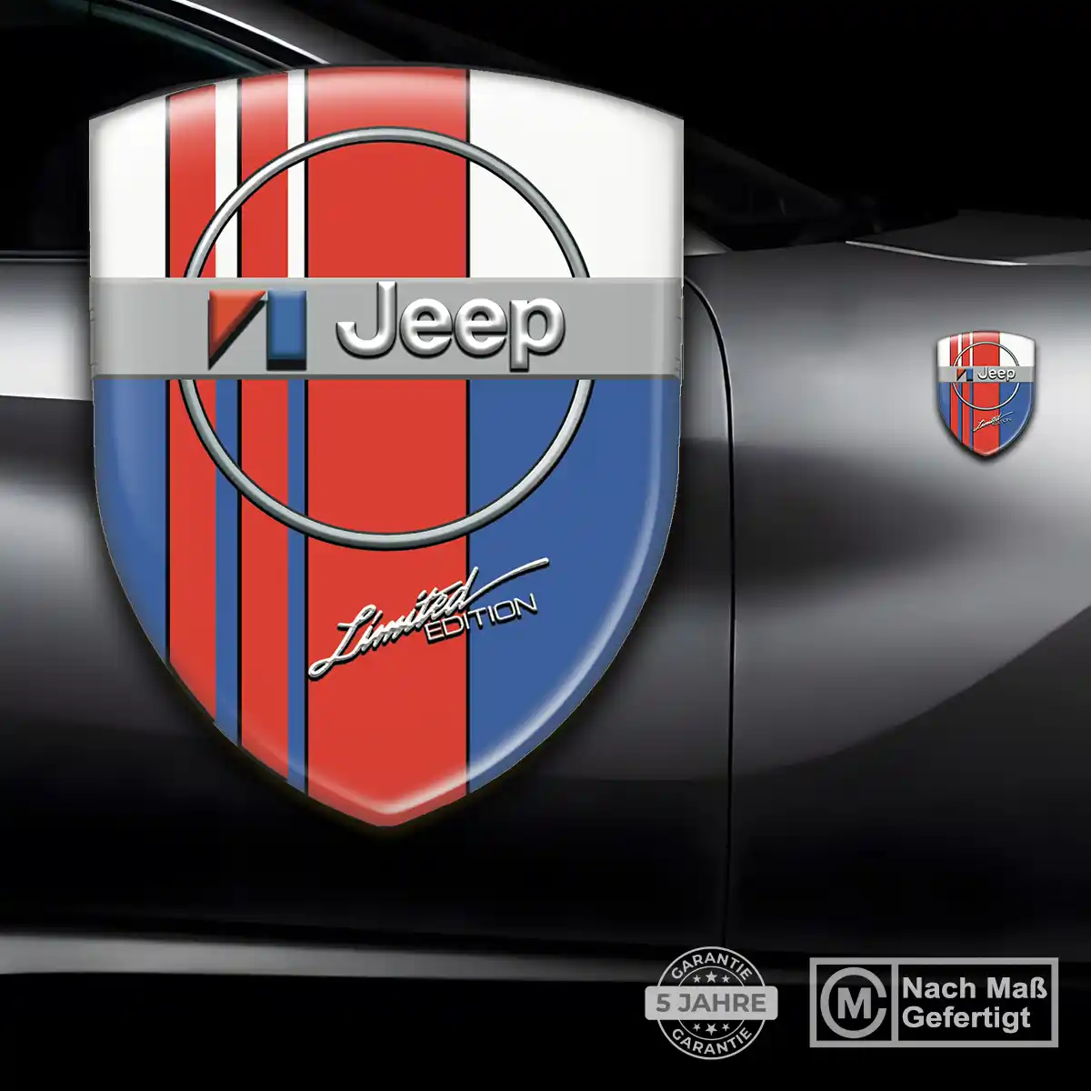Jeep 3D Gel Aufkleber Auto Edles Design