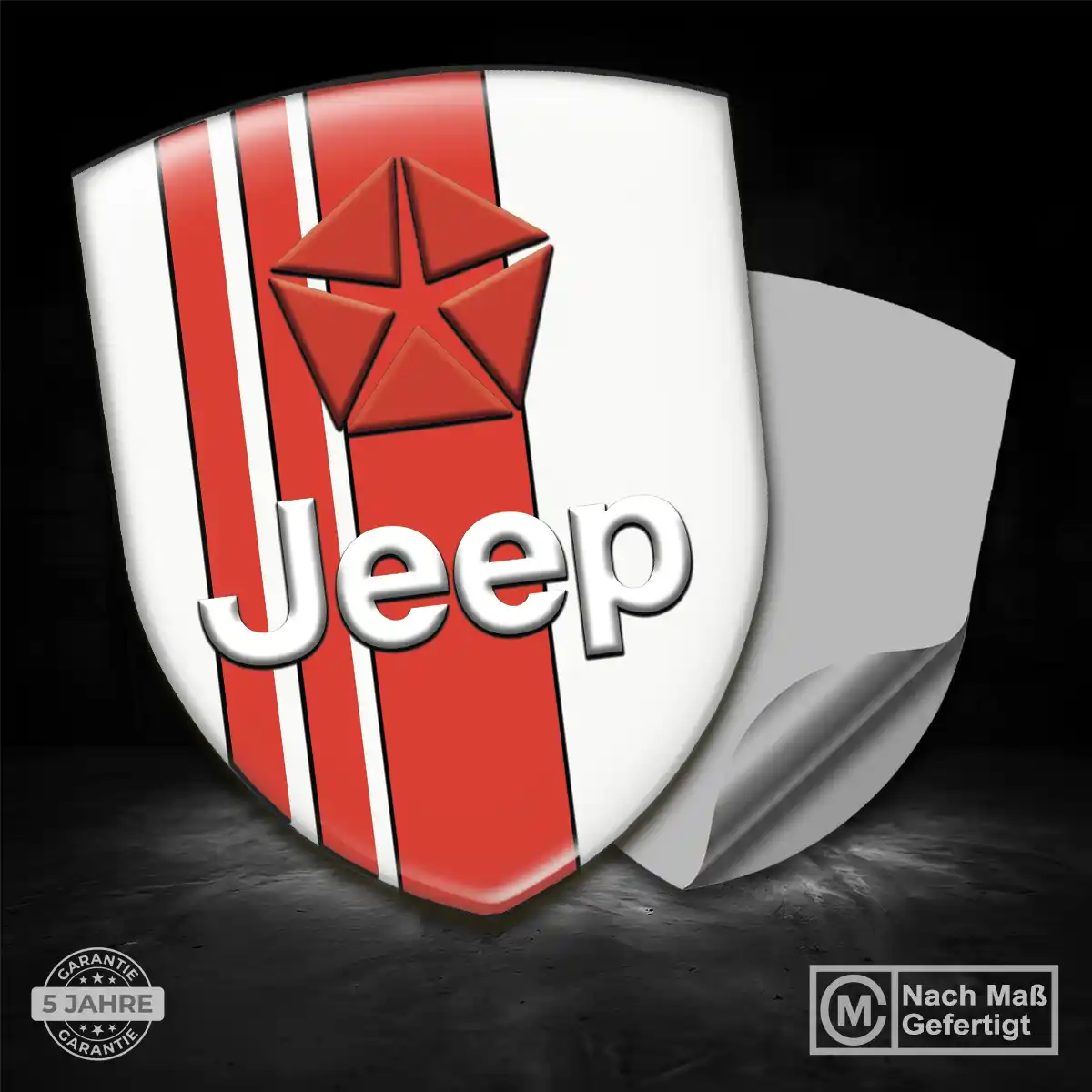 Jeep 3D Gel Aufkleber Auto Hochwertiges Harz