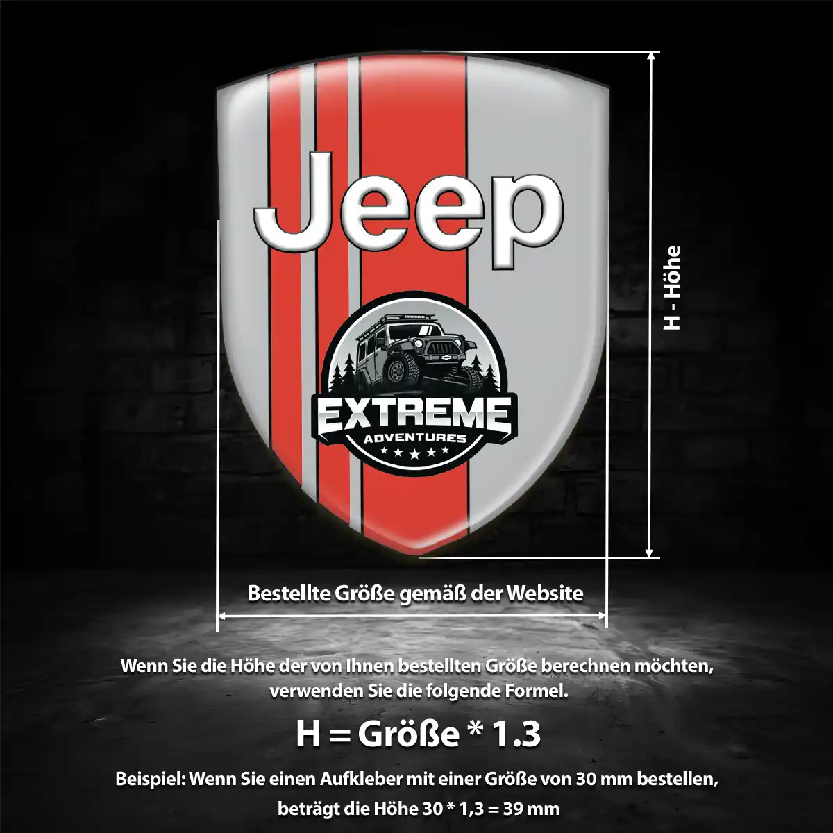 Jeep 3D Gel Aufkleber Auto Luxus-Edition