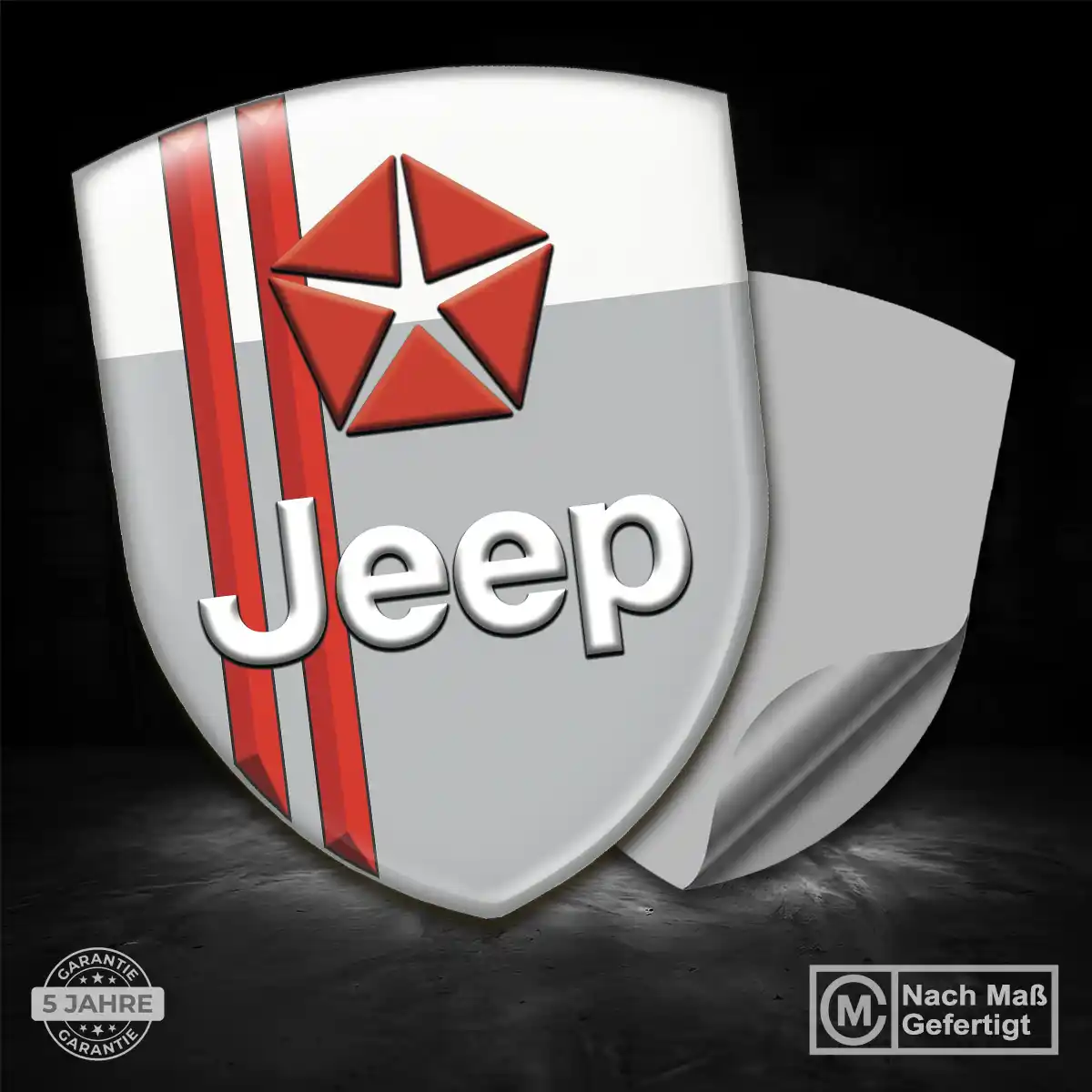 Jeep 3D Gel Aufkleber Auto Markenedition