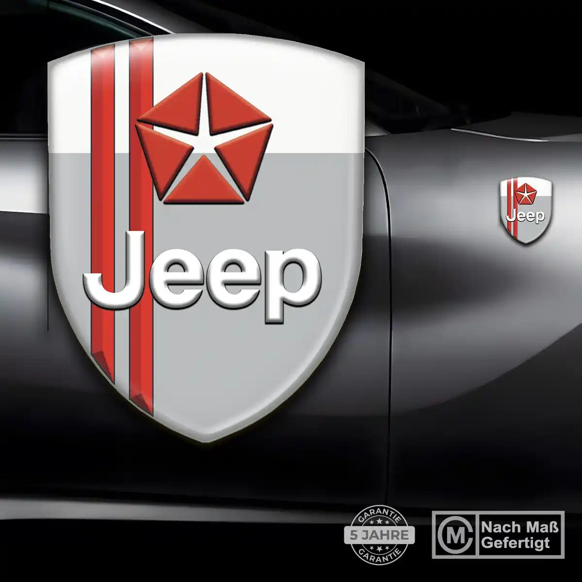 Jeep 3D Gel Aufkleber Auto Markenedition